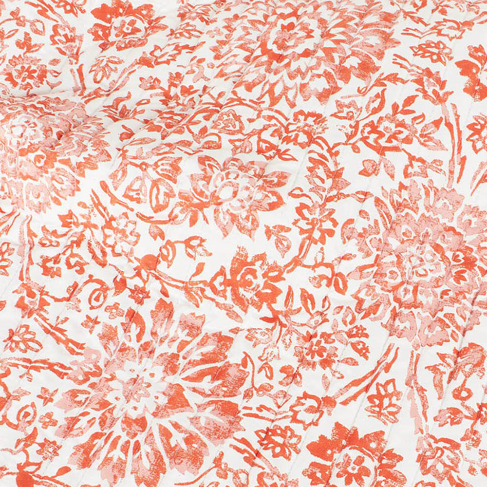 Asiah Printed Bedspread White and Rust Image 5