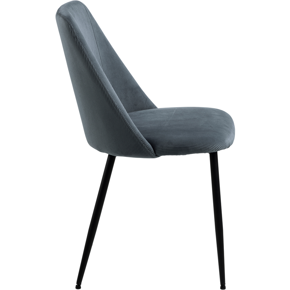 Furniture To Go Ines Corduroy Grey Dining Chair Set of 4 Image 3