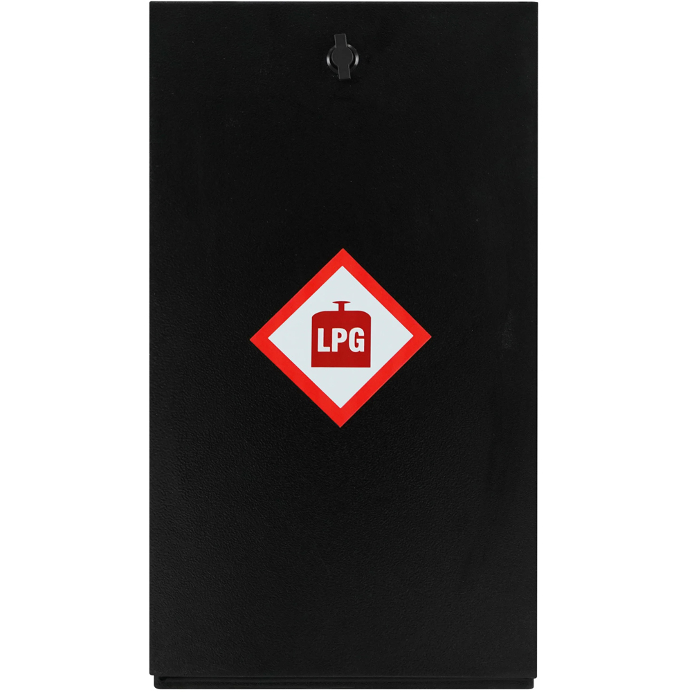 MonsterShop Black Steel Gas Bottle Locker 6kg Image 2