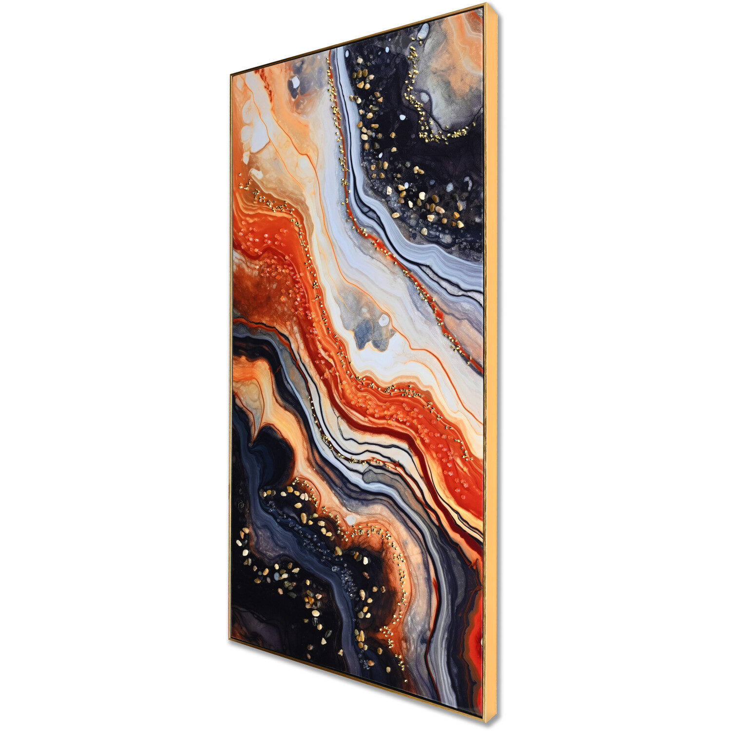 Orange and Blue Crush Framed Art - Orange Image 2