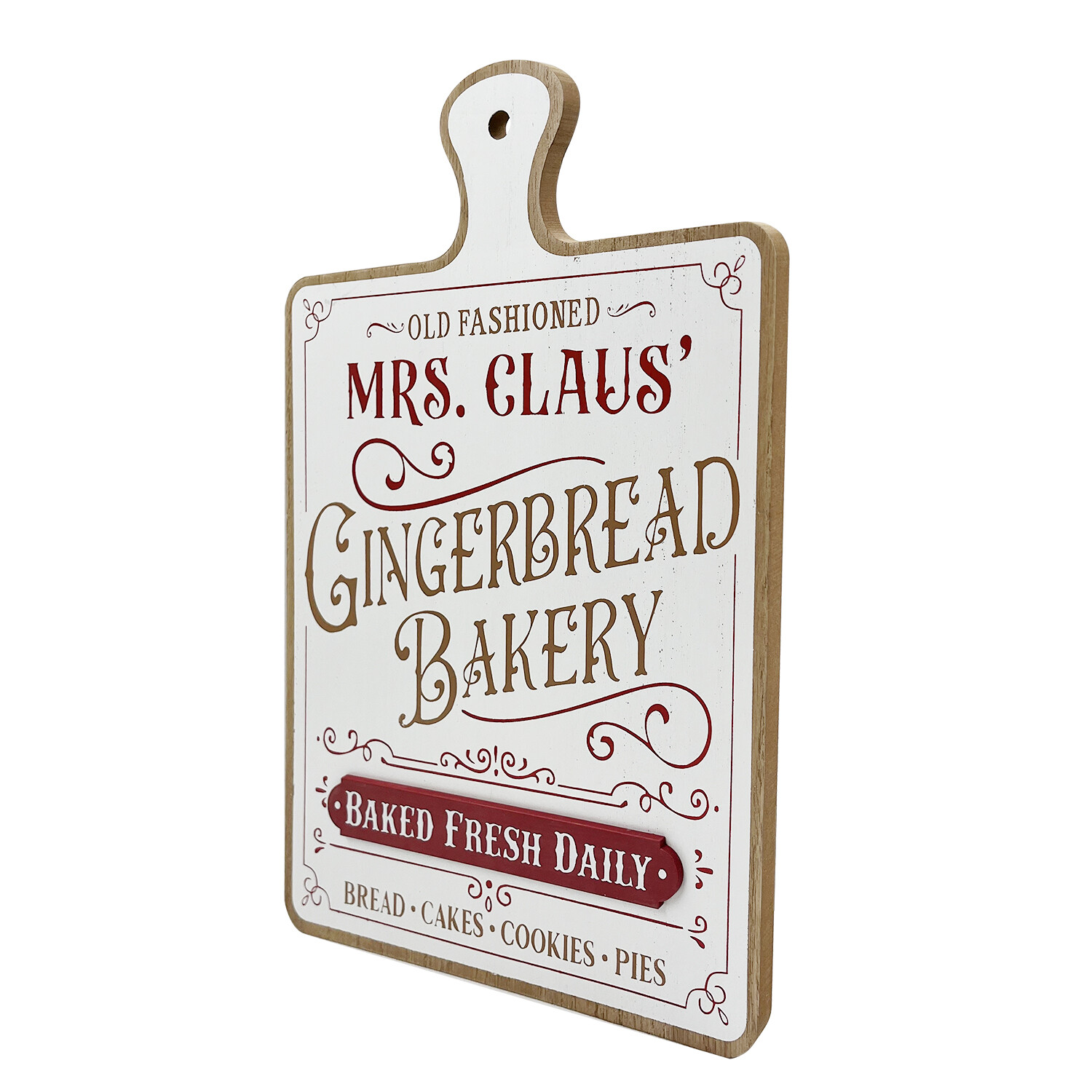 Festive Gingerbread Bakery Plaque White Image 4
