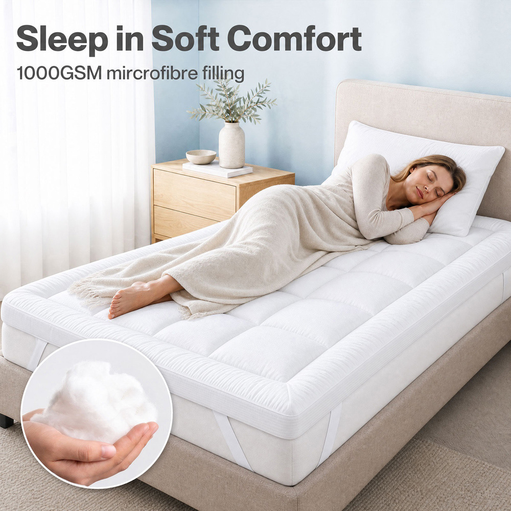Lavio Single Microfibre Quilted Mattress Topper Image 4