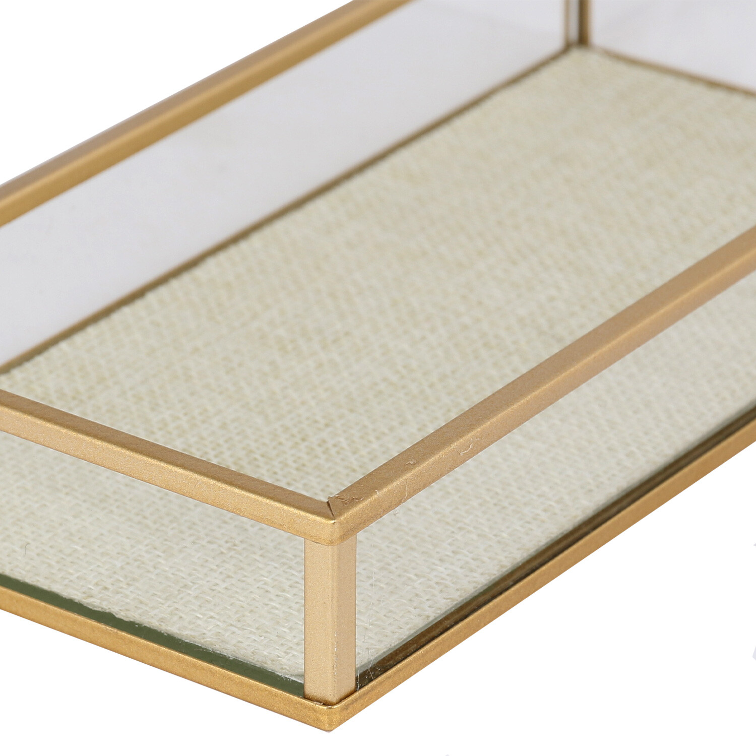 Gold Metal Tray Set of 2 Image 3