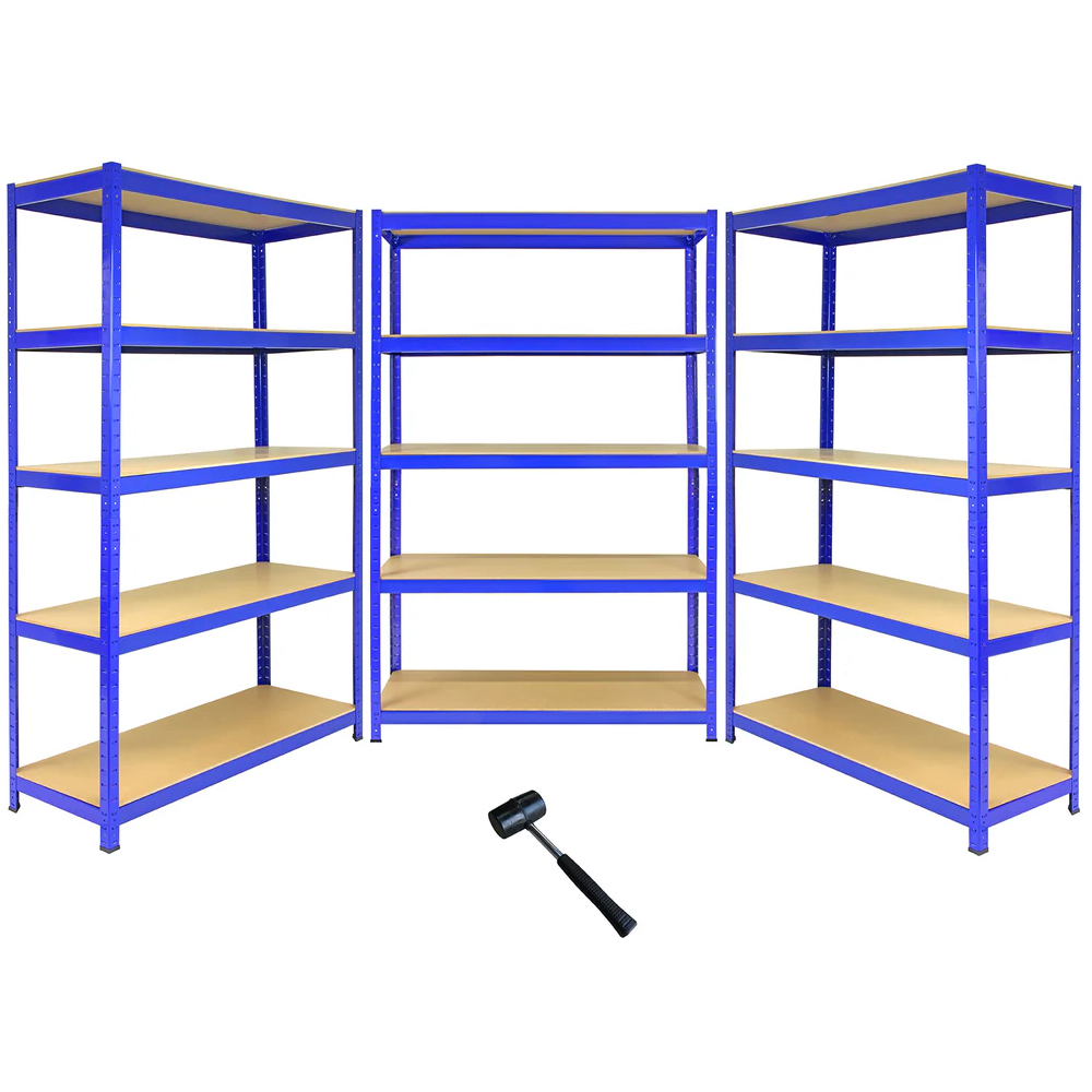 Monster Shop T-RAX Blue Metal Racking Units 180 x 120 x 45cm 3 Pack Image 5