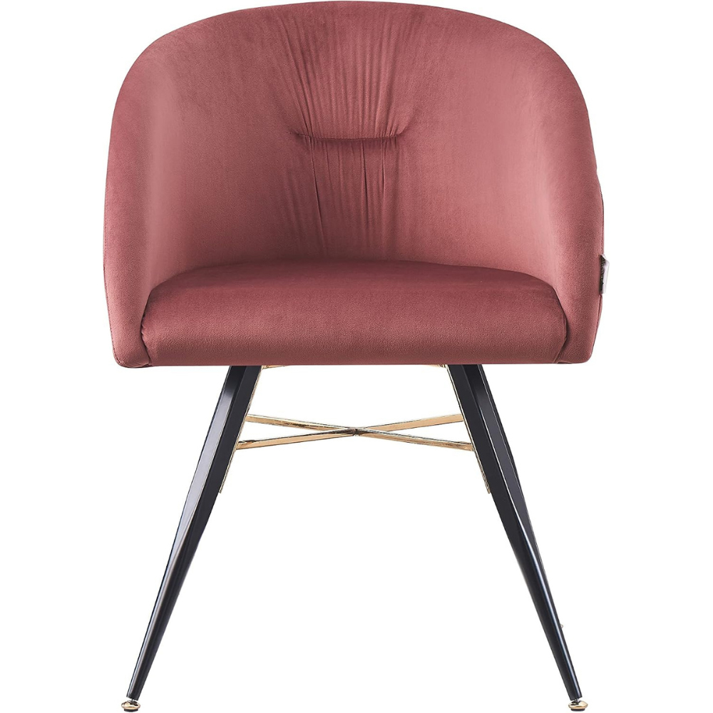 Life Interiors Vittorio Pink Velvet Upholstered Dining Chair Image 5