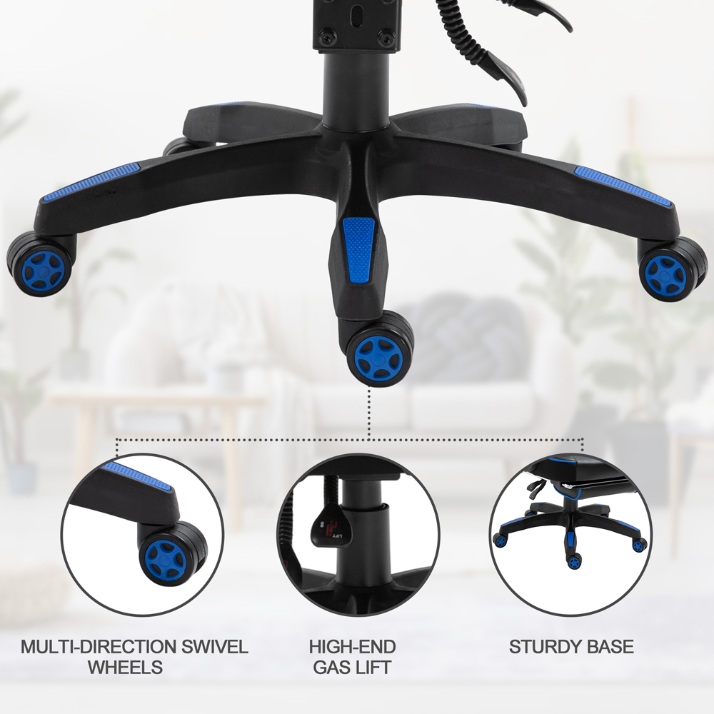 Portland Blue Racing Gaming Chair Image 6