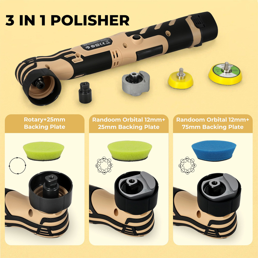 Traderight Cordless Dual Action Car Polisher 12V Image 4