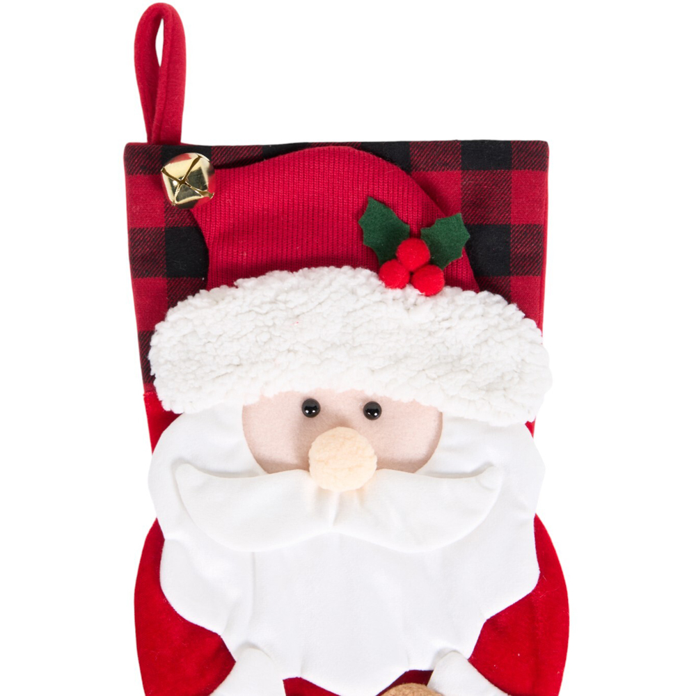 Santa or Snowman Novelty StockingMulticolour Image 3