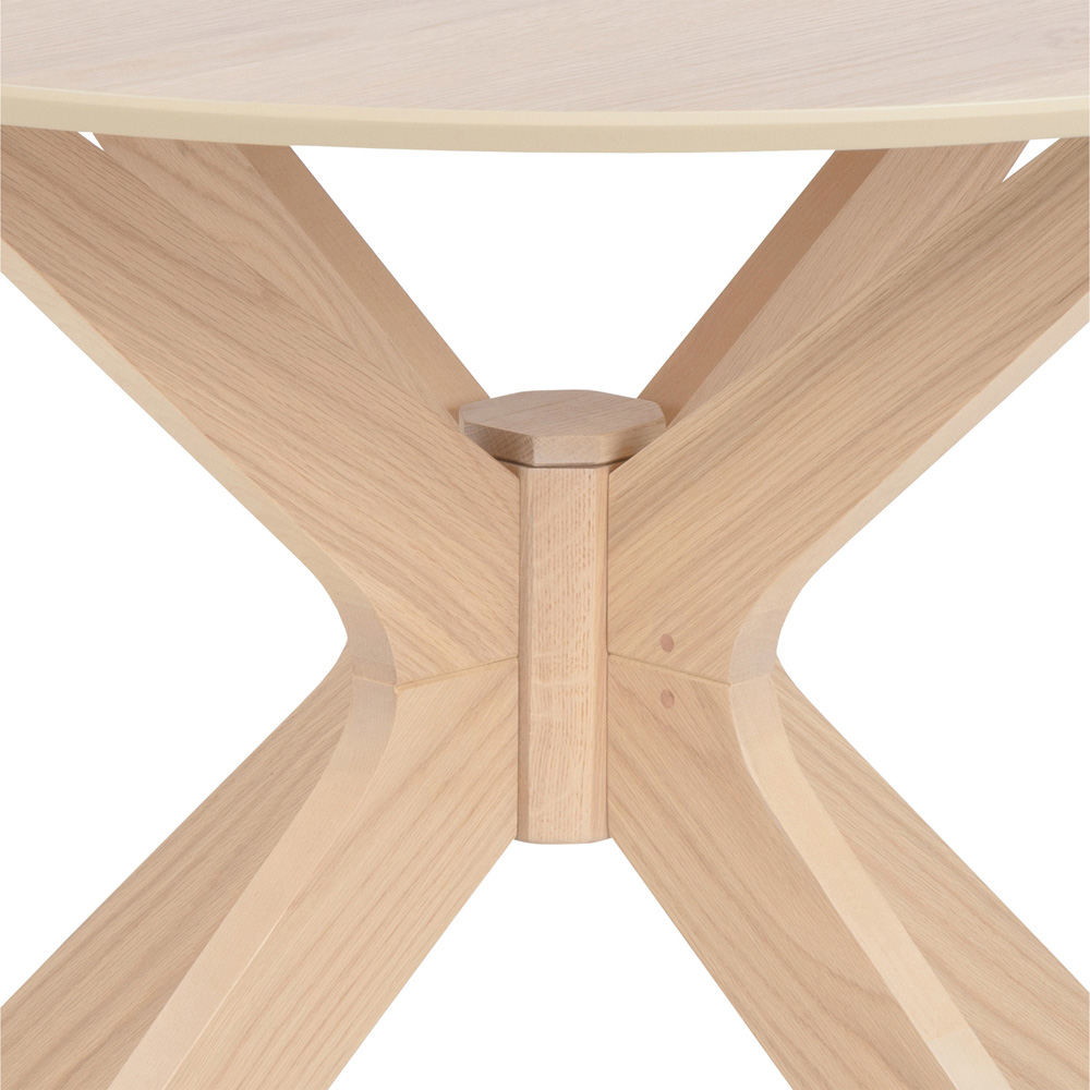 Furniture To Go I_Duncan White Oak 4 Seater Round Dining Table Image 8