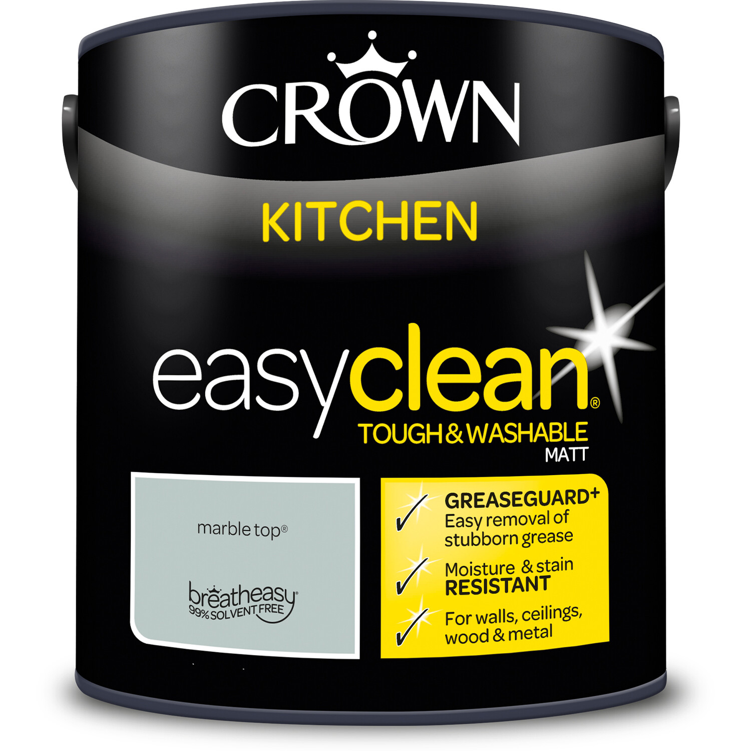 Crown Easyclean Kitchen Paint - Marble Top / 2.5l Image 7