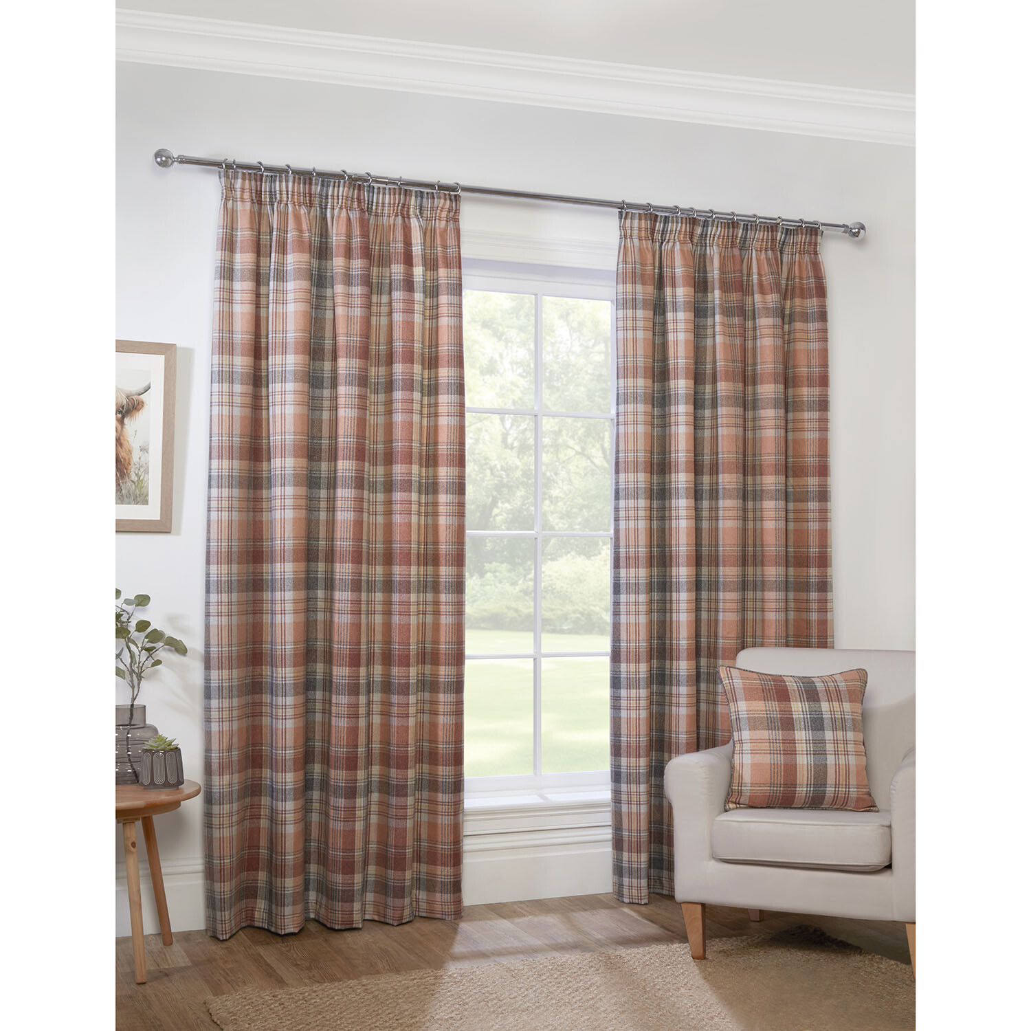 Kempton Thermal Curtain - Rust / 137cm / 168cm Image 2