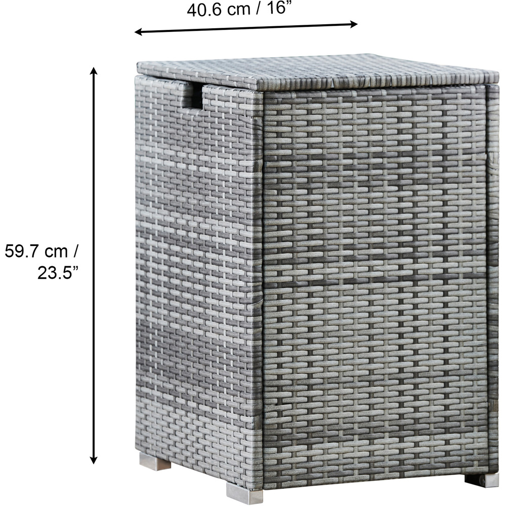 Teamson Home Patio Wicker Grey Propane Tank Cover 20LB Image 8