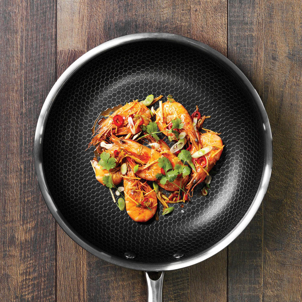Kitchen Master Hex Stainless Steel Frying Pan - Black / 28cm Image 2