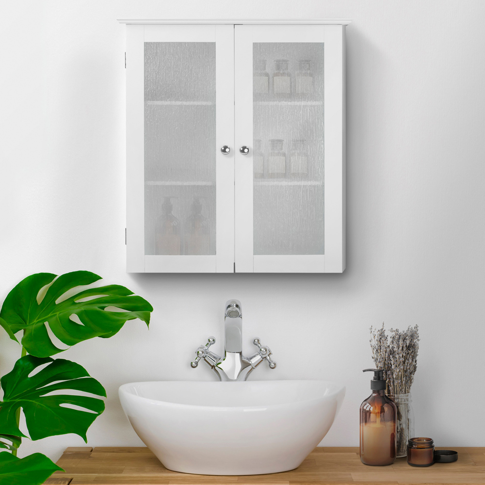 Teamson Home Connor 2 Door Glass Removable Wall Cabinet Image 7
