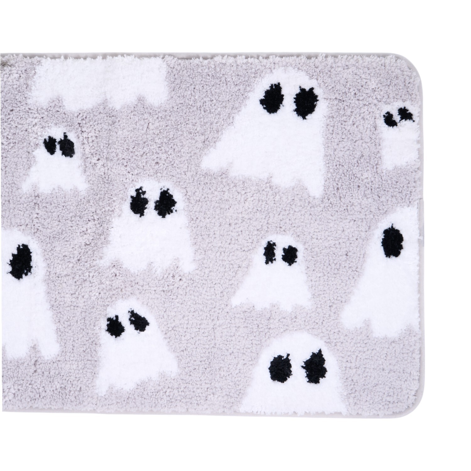 Grey Ghost Bath Mat Grey and White Image 2