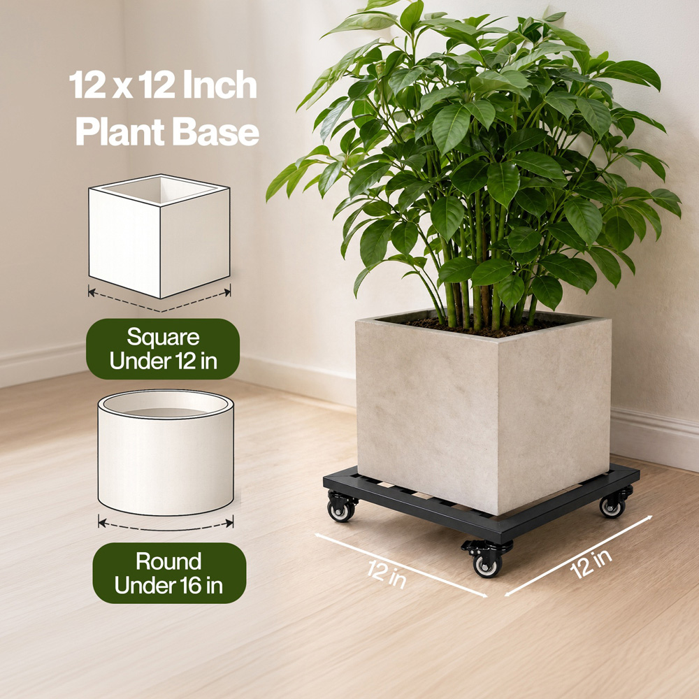 Toque 30 x 30cm Heavy Duty Plant Caddy with Wheels Set of 2 Image 7