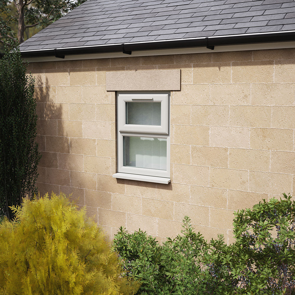 Crystal Agate and White Top Hung Over Fixed Light Clear Double Glazed Window 905 x 1040mm Image 2