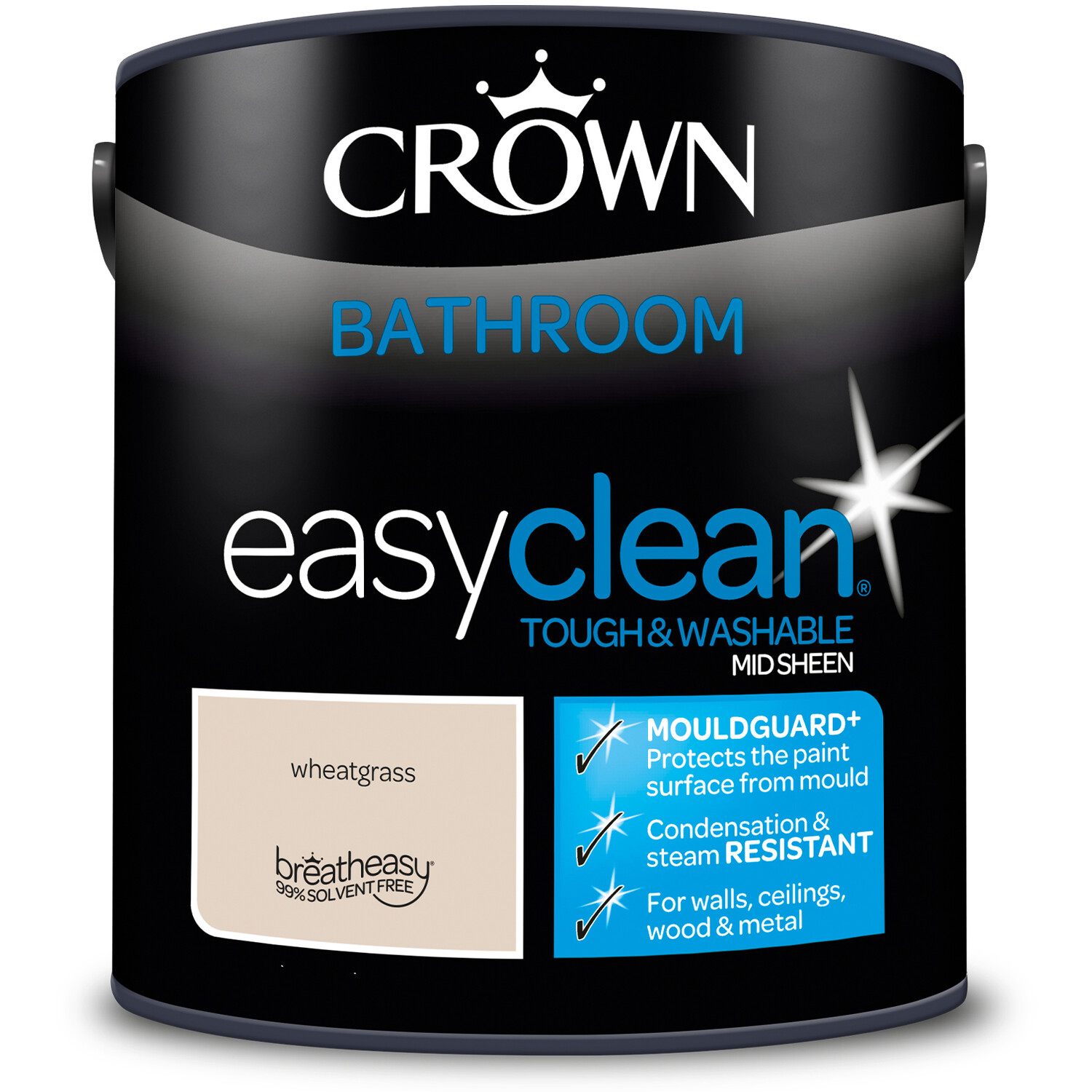 Crown Easyclean Bathroom Paint - Wheatgrass Image 5