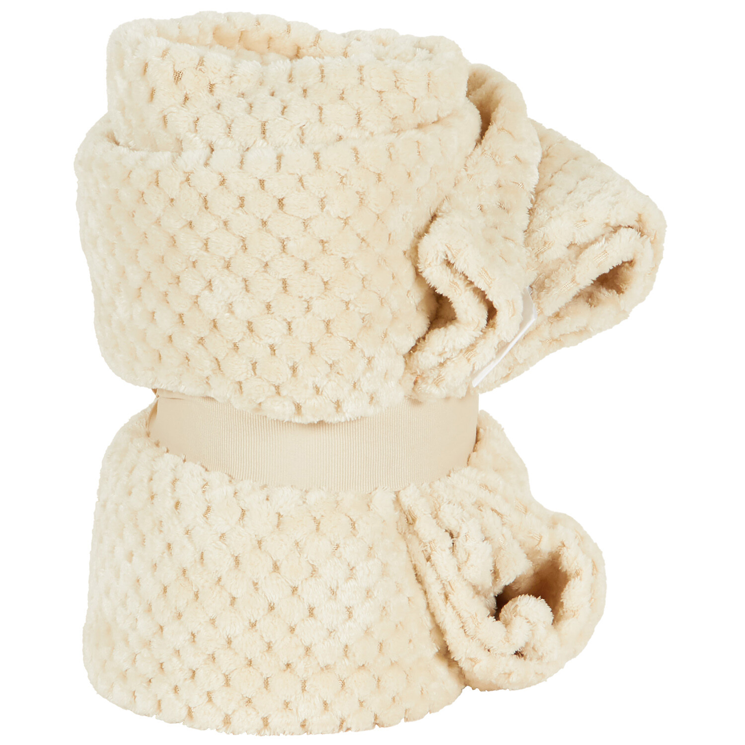 Waffle Fleece Throw - Natural Image 2