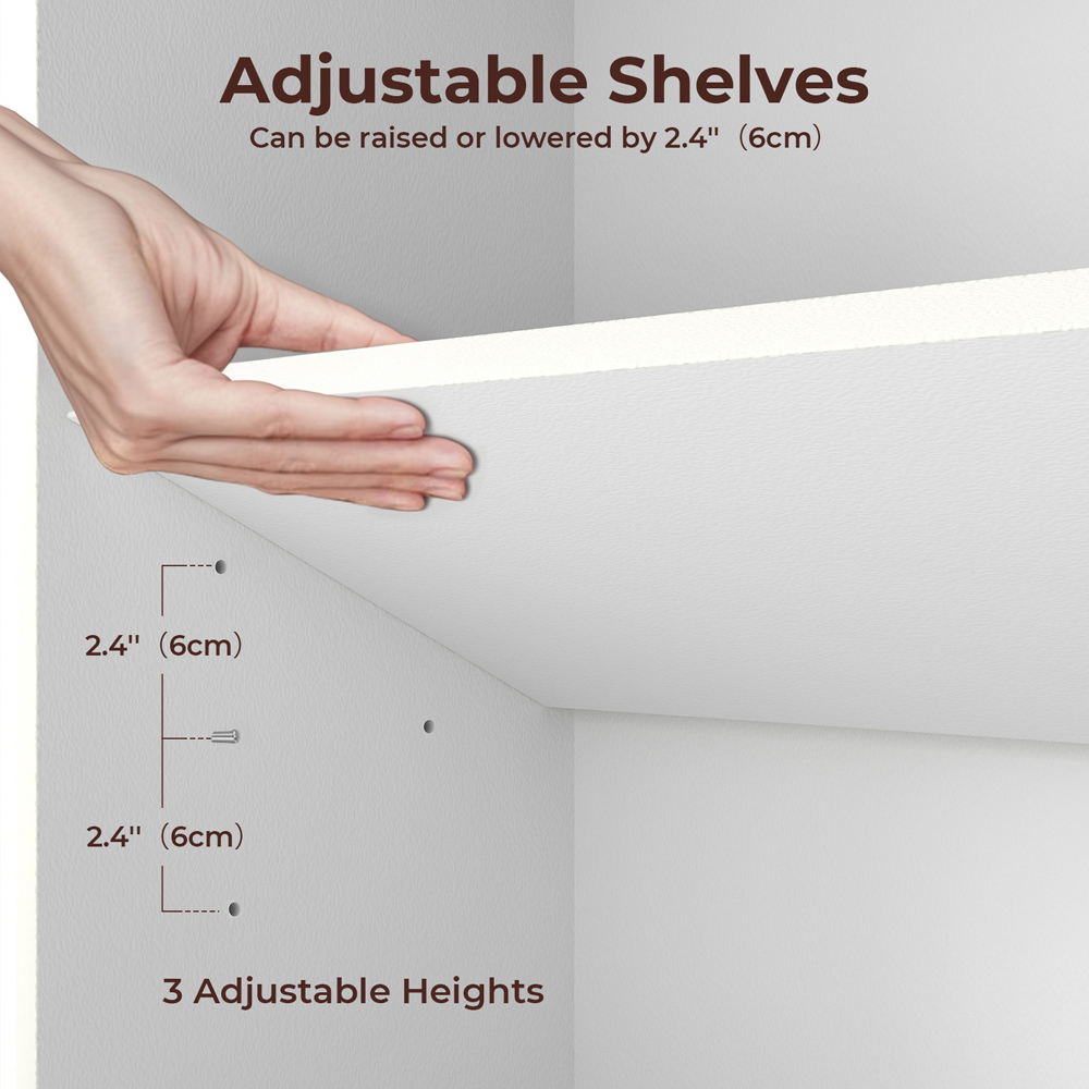 Levede White 6-Tier Slim Bookshelf Image 8