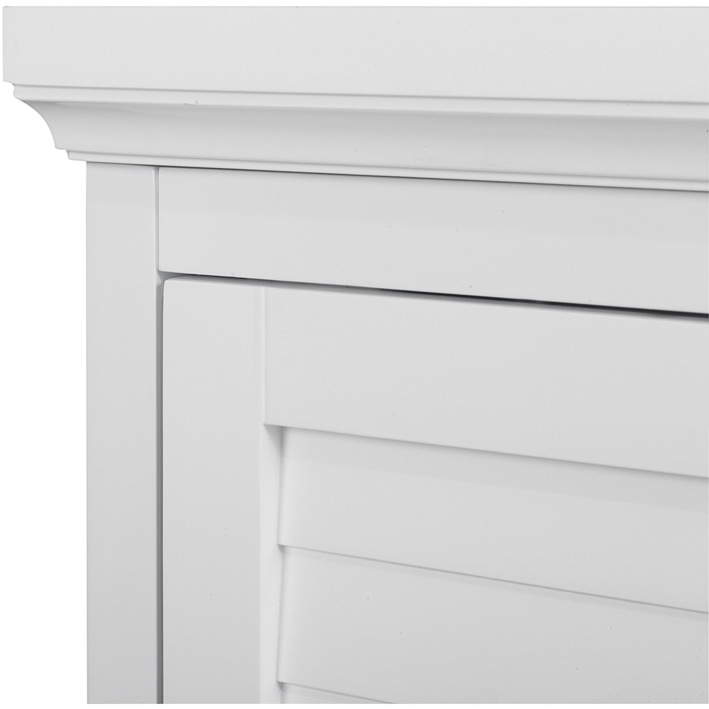 Teamson Home Glancy One Shutter Door Removable Wooden Corner Wall Cabinet White Image 5