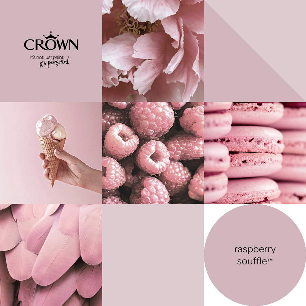 Crown Walls & Ceilings Raspberry Souffle Matt Emulsion Paint 2.5L Image 7
