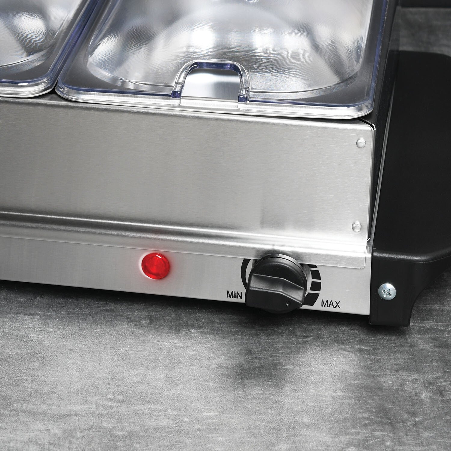 KitchenMaster 3 Dish Buffet Server - Silver Image 3