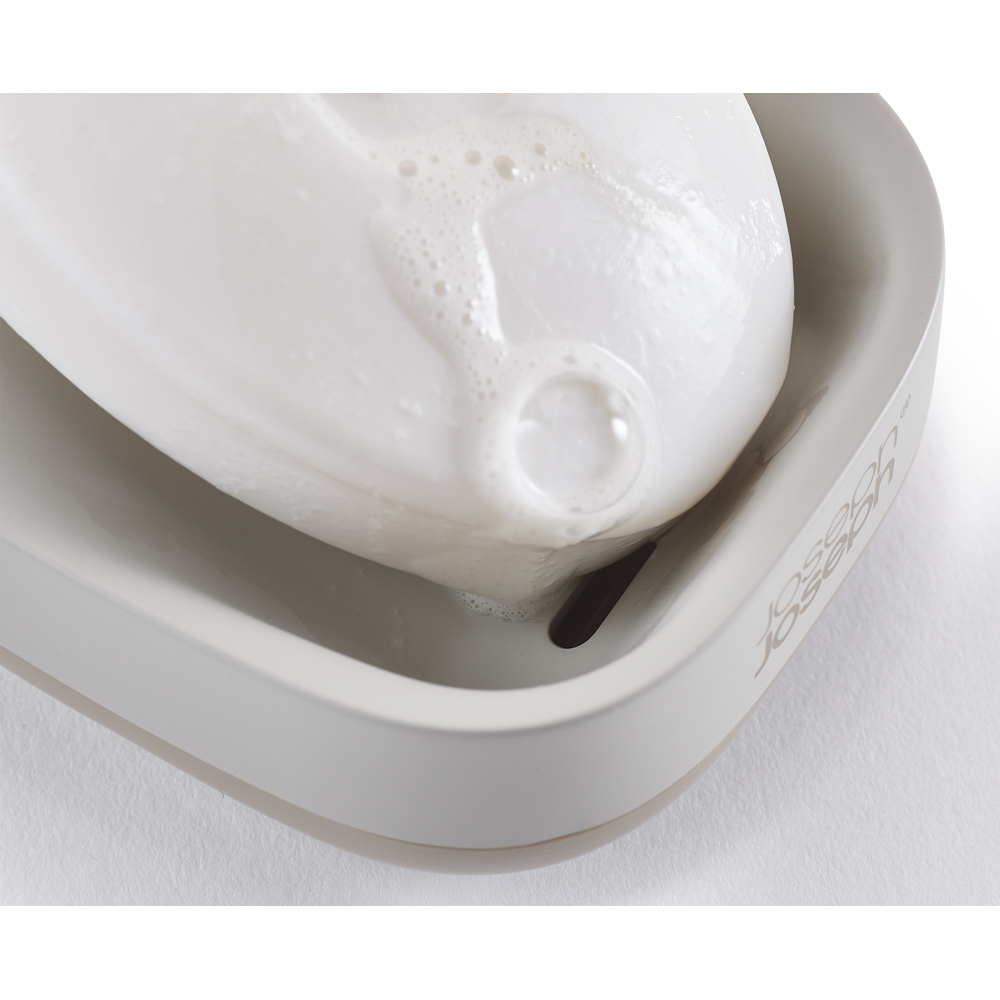 Joseph Joseph Slim Matt Ecru Compact Soap Dish Image 5