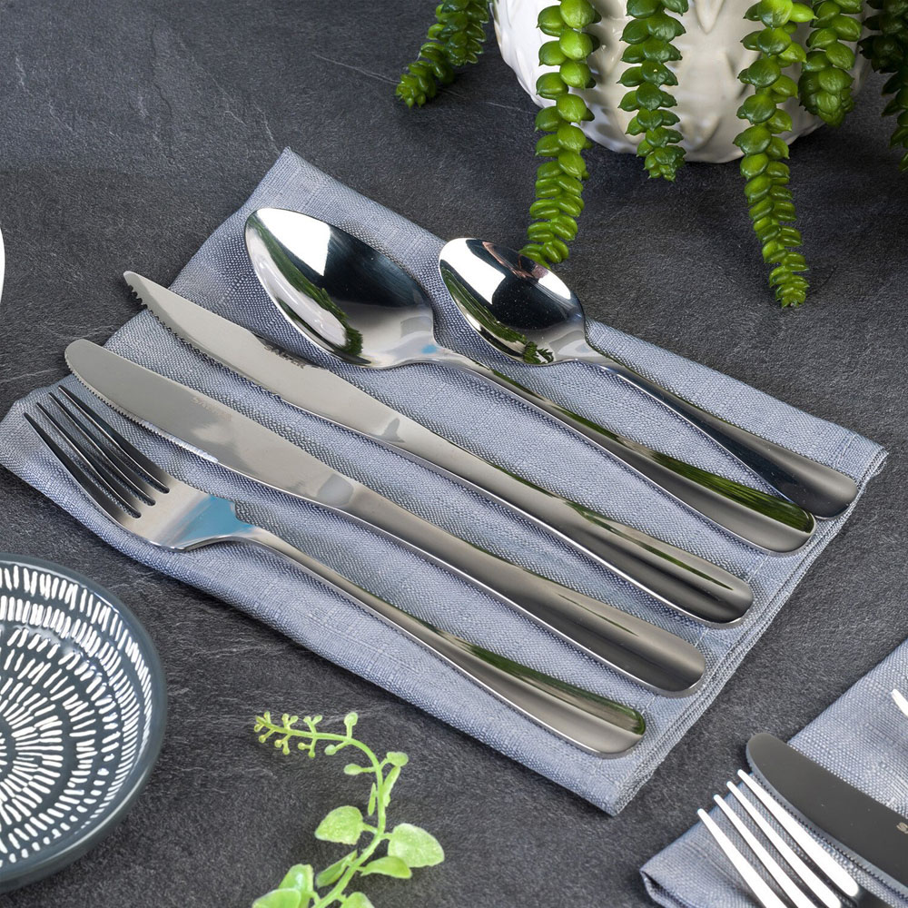 20-Piece Salter Newbury Cutlery Set - Chrome Image 8