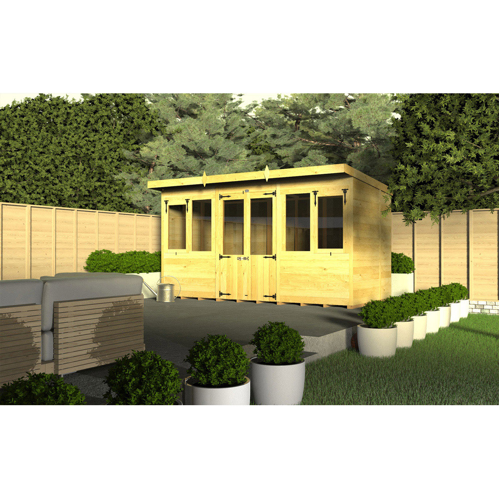 DIY Sheds 18 x 8ft Tongue and Groove Timber Pent Summerhouse Image 2