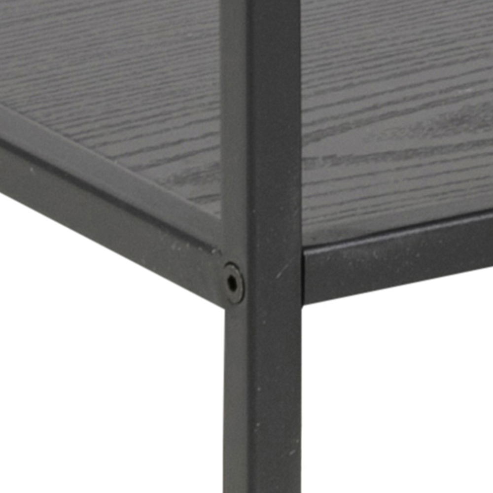 Furniture To Go Seaford Black Oak 4 Shelf Wide Bookcase Image 8