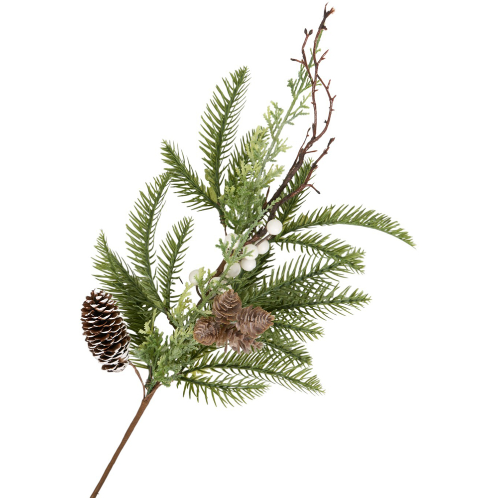 Festive White Berry SprayGreen Image 3