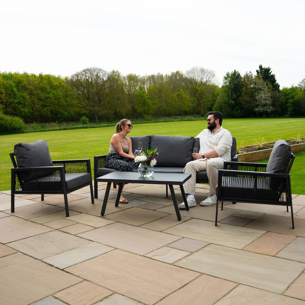Jardi Anthracite Grey 5 Seater Garden Sofa Set with Rain Cover and 582L Storage Box Image 5