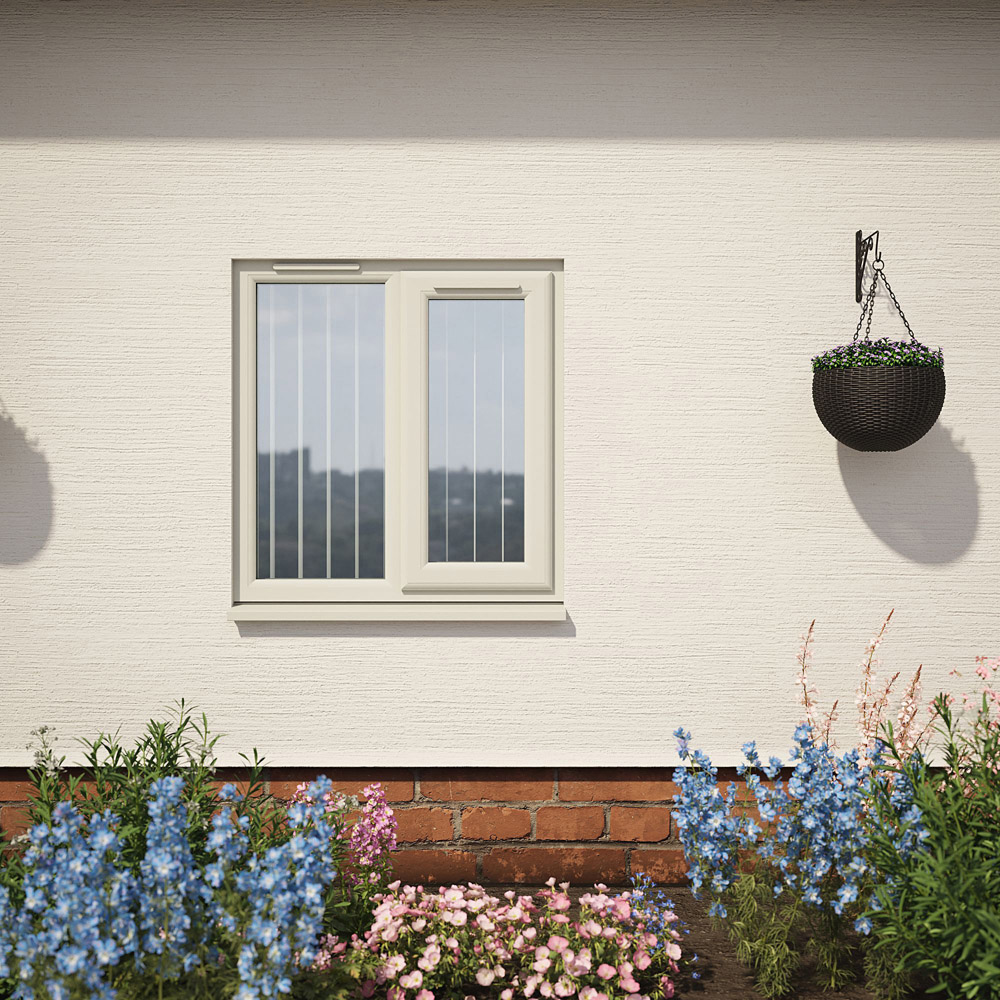 Crystal Agate and White RH Side Hung Next to a Fixed Clear Double Glazed Window 905 x 965mm Image 5