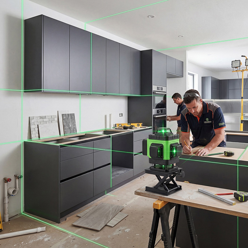 Traderight HW0308-UK Green 4D Cross Line Self-Levelling Laser with Tripod Image 2