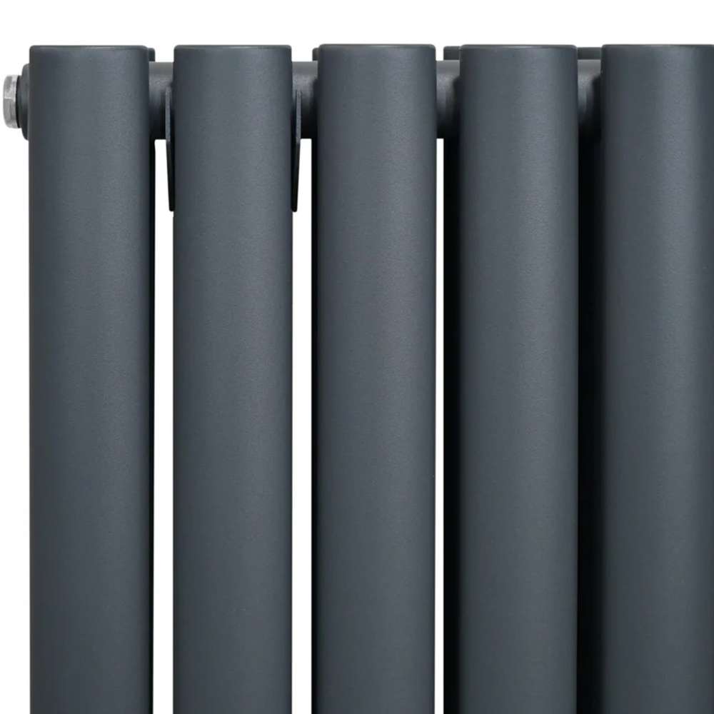 Monster Shop 5367BTU Anthracite Grey Oval Column Radiator 600 x 1200mm Image 4