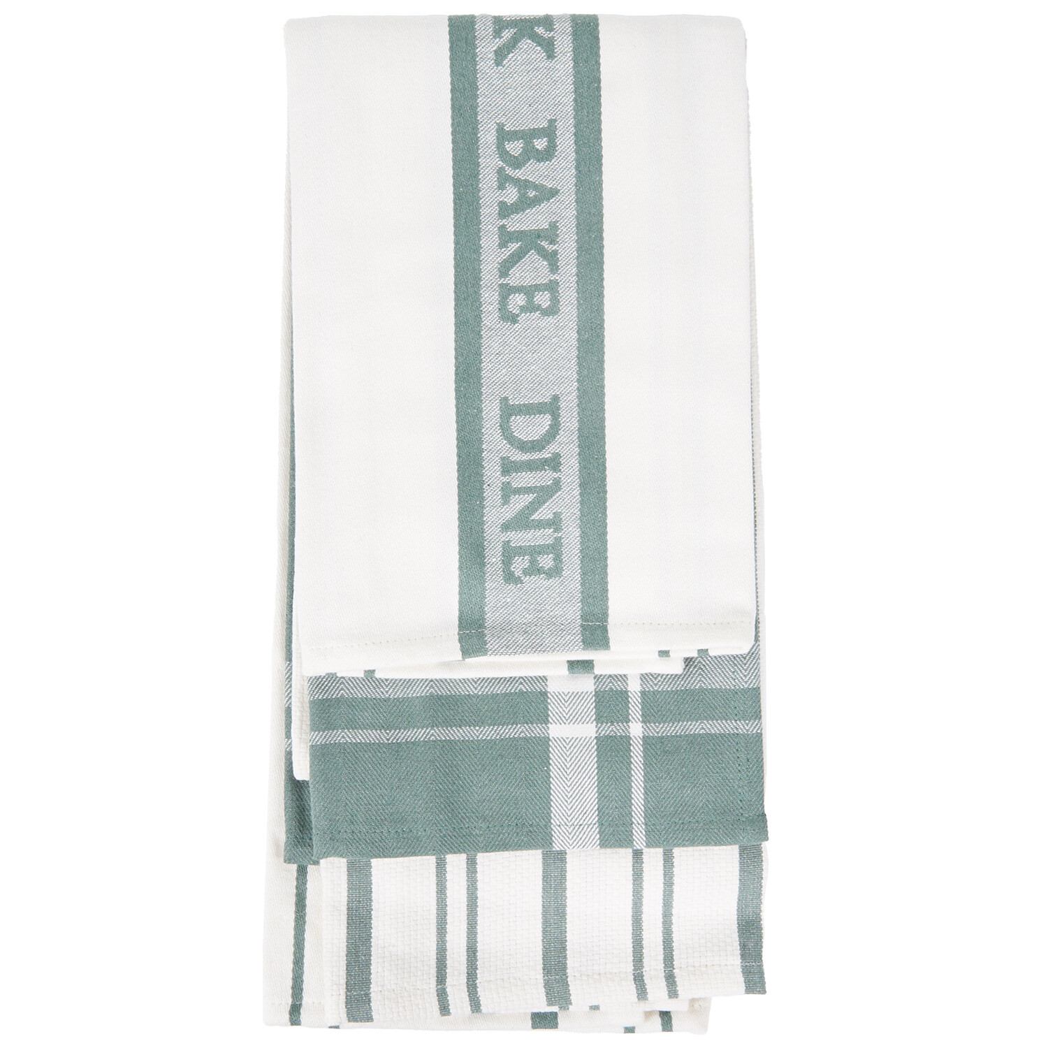Pack of 3 Cook Bake Dine Terry Towels - Sage Image 2