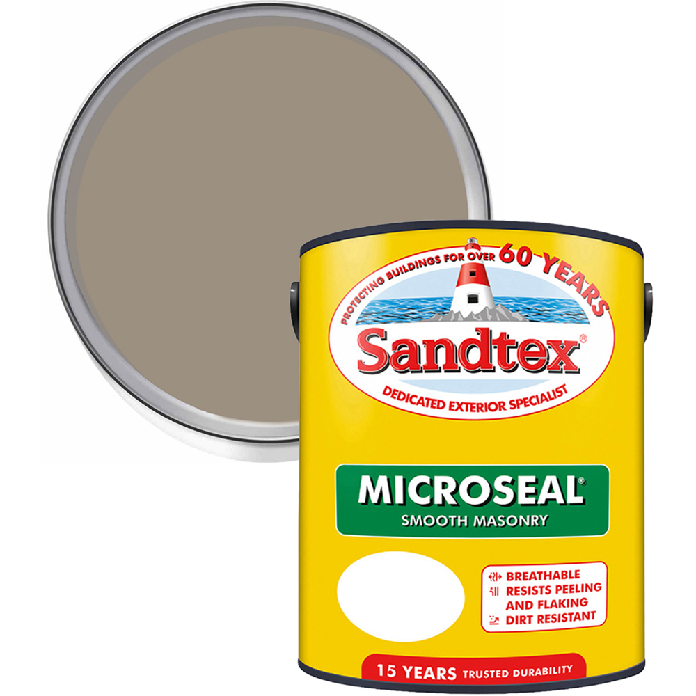 Sandtex Retail Dark Stone Microseal Masonry Paint 5L Image 1