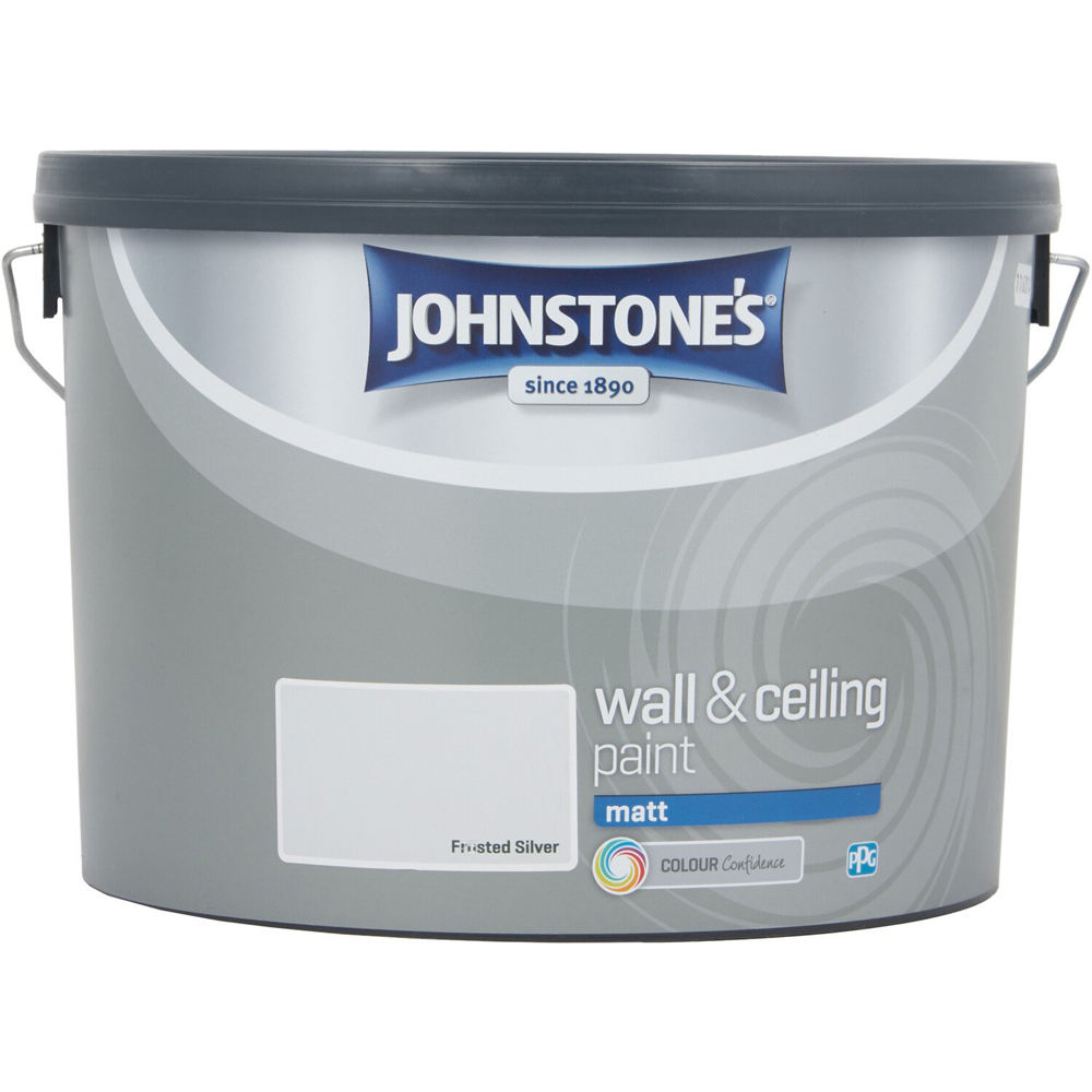 Johnstone's Wall & Ceiling Frosted Silver Matt Paint 10L Image 2
