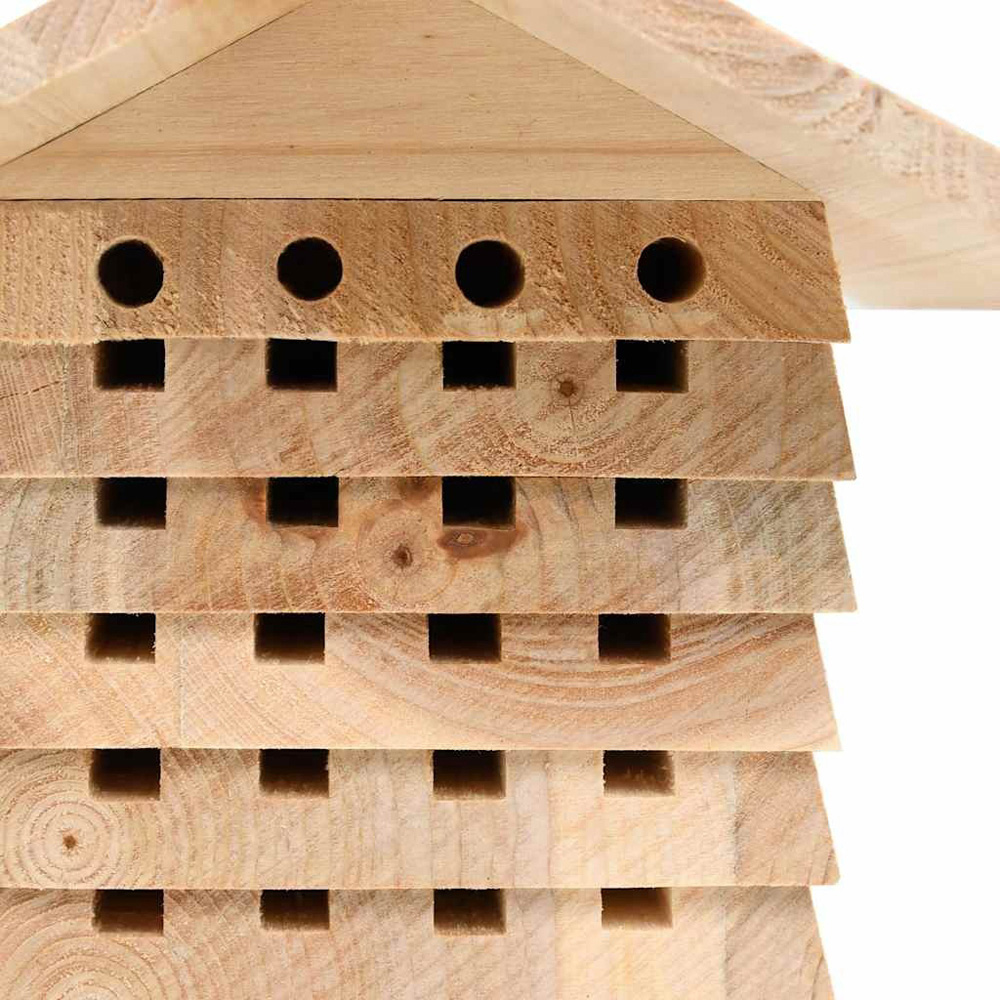 Walplus Solid Firwood Bee Hotel 22 x 20cm Image 6