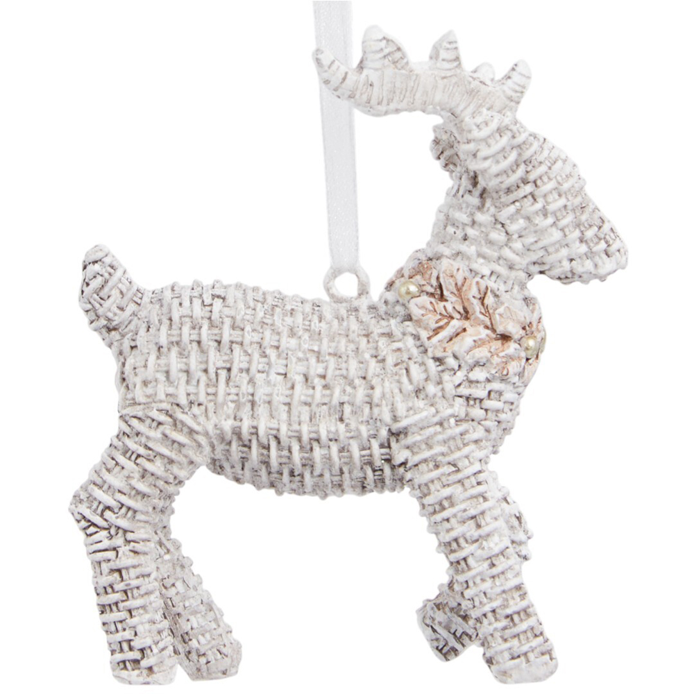 Scandi Rattan Effect Hanging Decoration Image 4