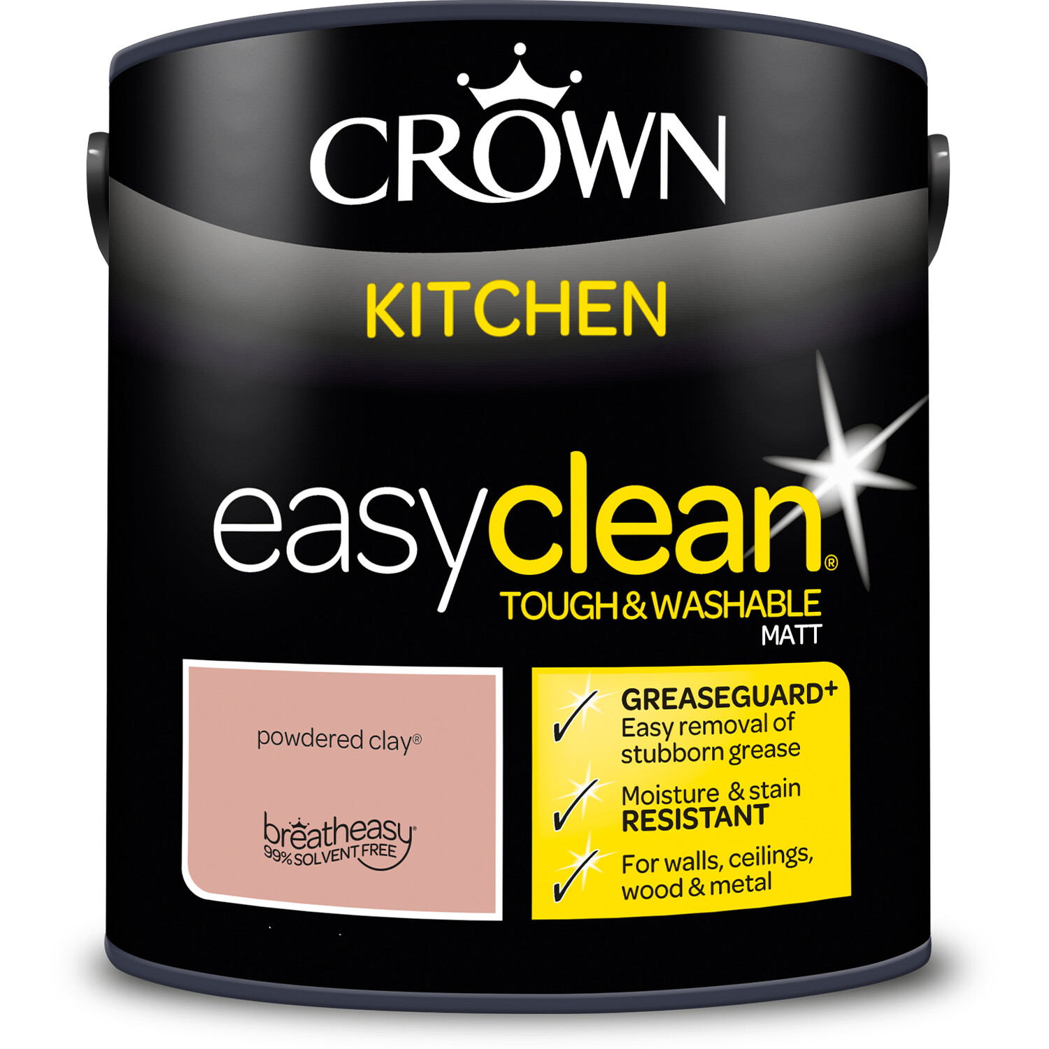 Crown Easyclean Kitchen Paint 2.5L - Powdered Clay Image 5