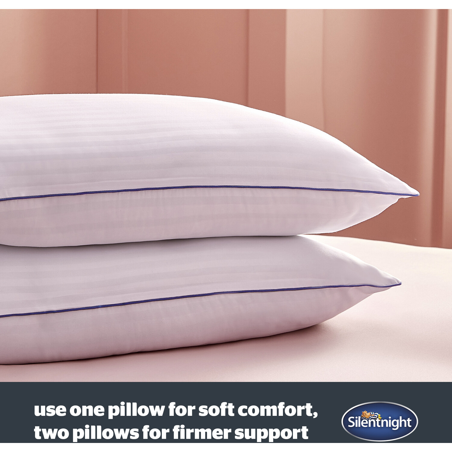 Silentnight Hotel Collection Embossed Pillow 48 x 70cm 2 Pack Image 3