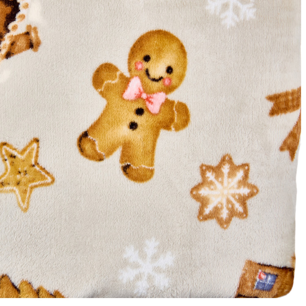 Gingerbread Family Sized Throw Natural Image 3