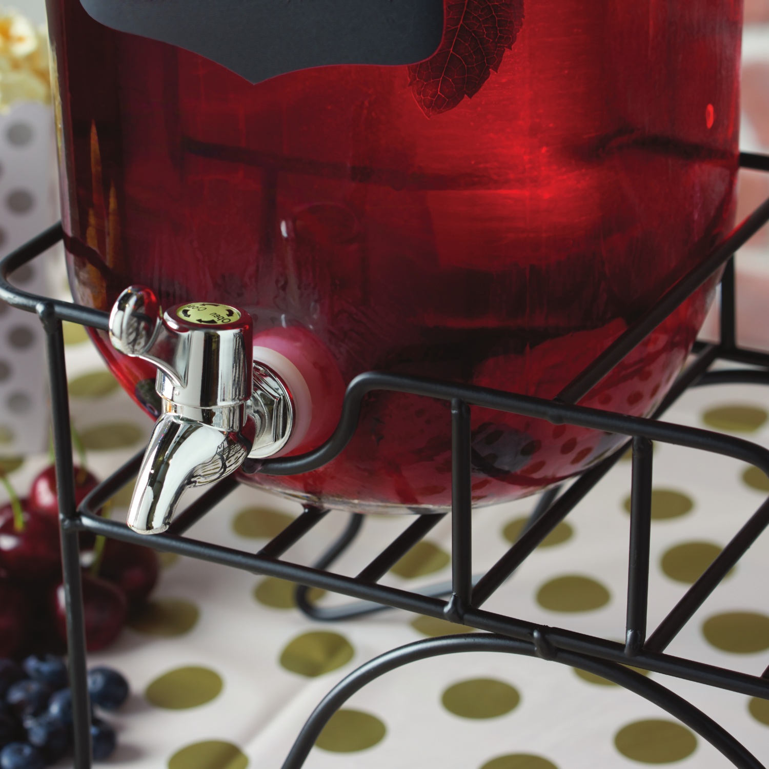 Set of 2 Drinks Dispensers with Stand Image 2