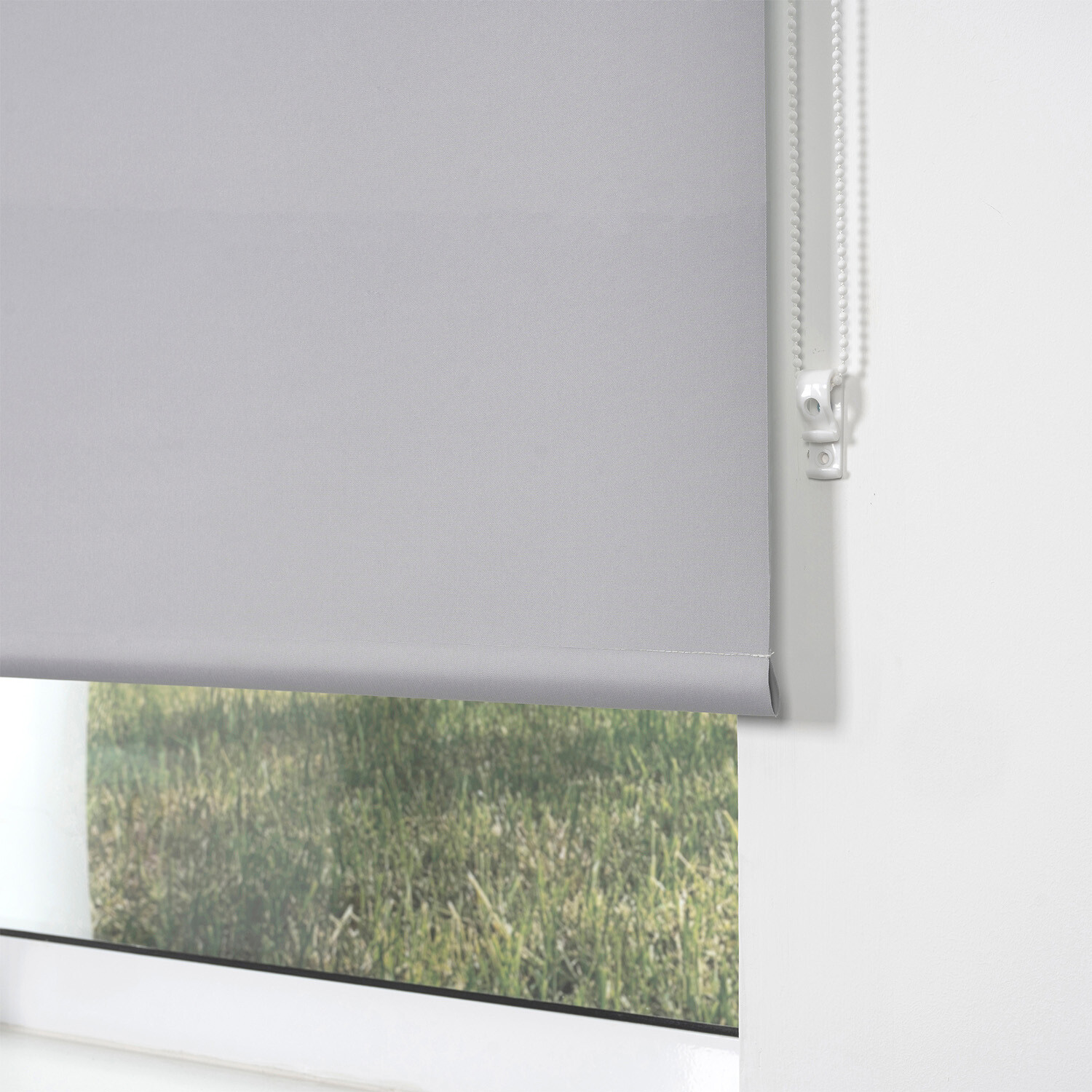 Divante Plain Blackout Roller Blind - Cool Silver / 60cm Image 3