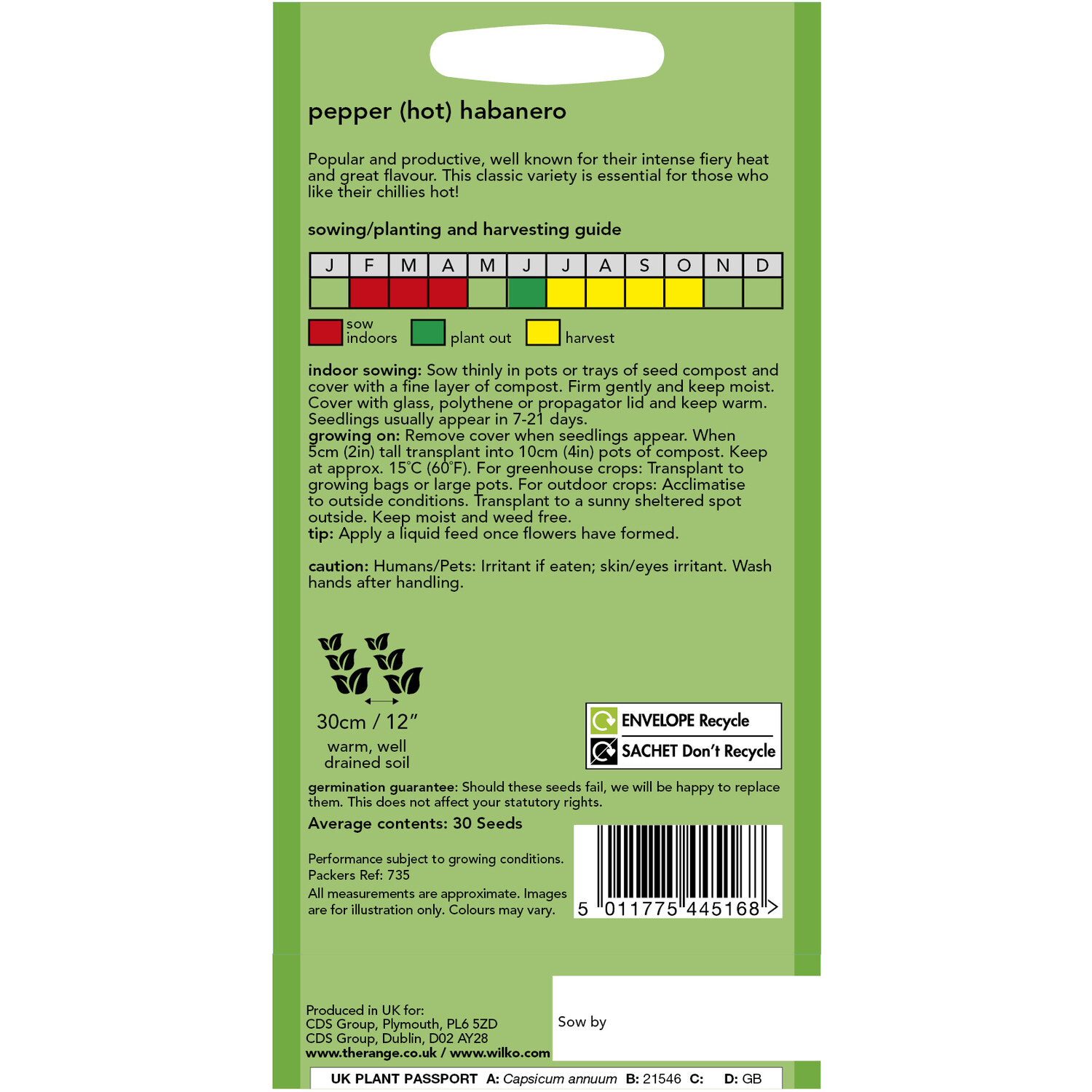 Hot Habanero Pepper Seeds Orange Image 2