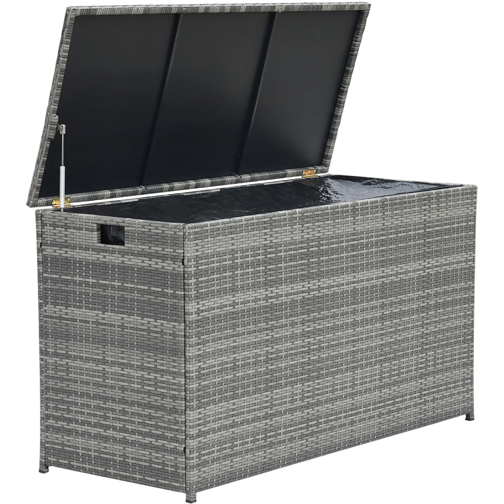 Teamson Home Grey Wicker Patio Storage Chest 154 Gallon Image 3