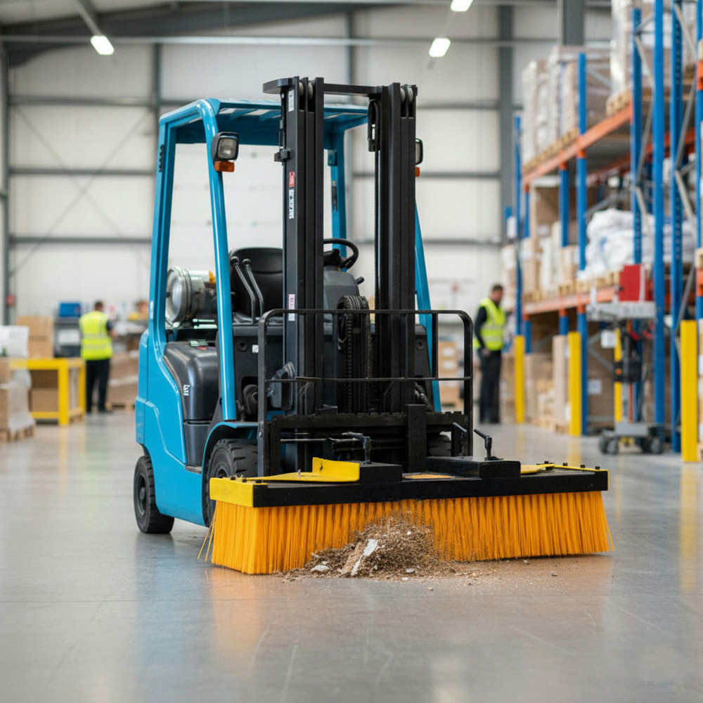 MonsterShop Forklift Sweeper Brush with Stands 130cm Image 2