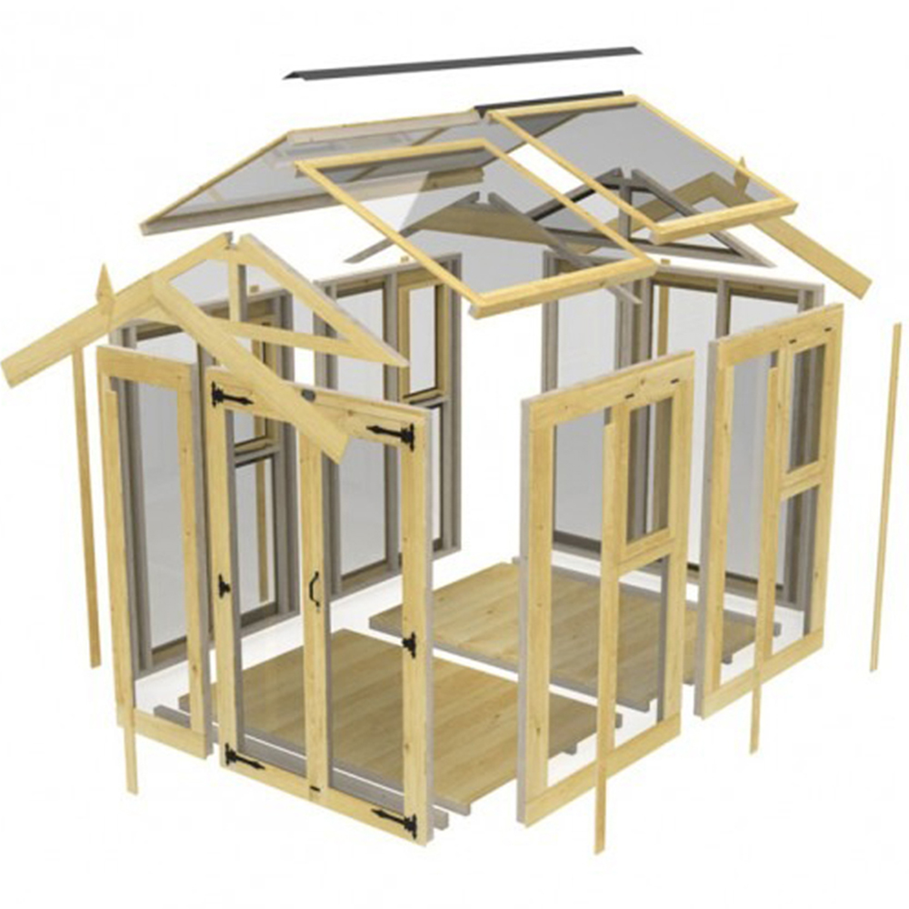 DIY Sheds Pressure Treated Tongue and Groove Timber and Glass 6 x 16ft Greenhouse Image 5